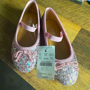 Brand new jcrew girls sparkle flats! NWT